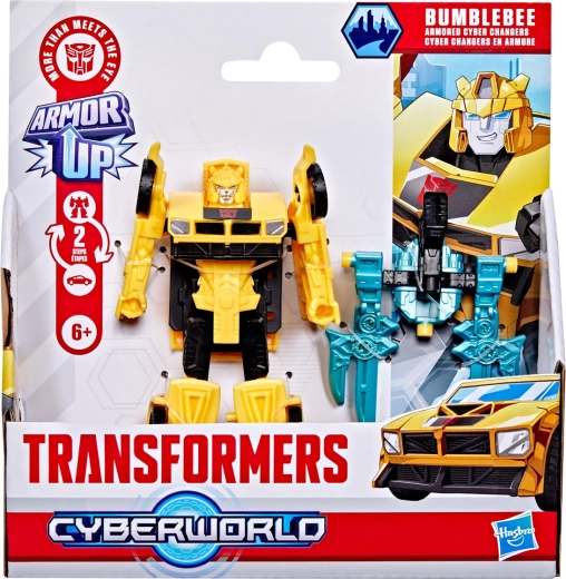 Transformers CYBERWORLD Bumblebee – akcijska figurica s oklopom i preobrazbom u 2 koraka