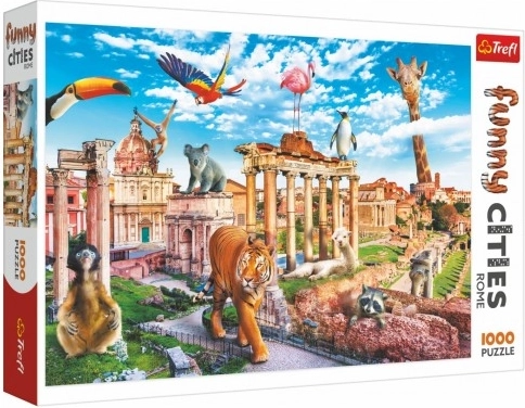 Puzzle Trefl Funny Cities – divlji Rim, 1000 dijelova (68 × 48 cm)
