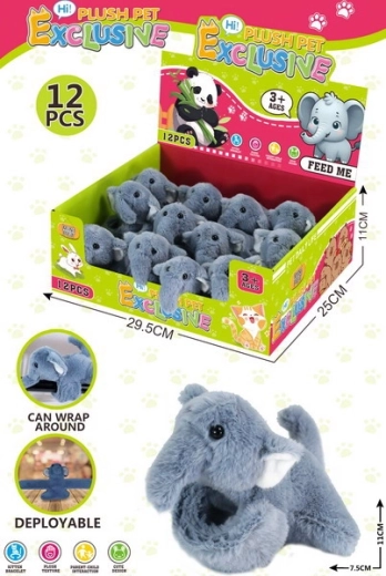 Plišana narukvica sa slonom 11 × 7,5 cm