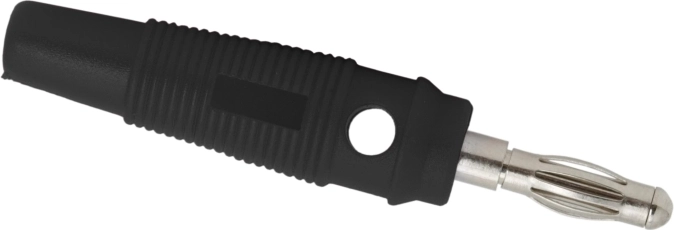 Rubberized banana plug for 3 mm cables
