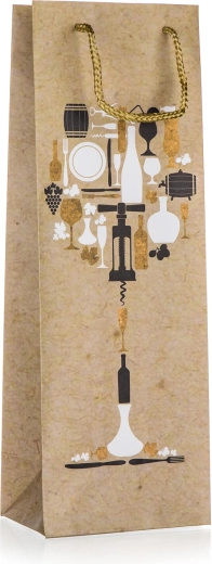 Poklon-vrećica za bocu s motivom stakla 12 × 35 × 9 cm