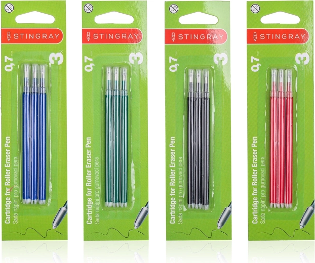 Ulošci za brisivu kemijsku olovku 0,7 mm, mix boja (3 kom)