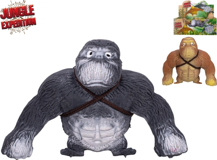 Jungle Expedition super stretchy gorilla figure approx. 10 cm (assorted 2 colors)