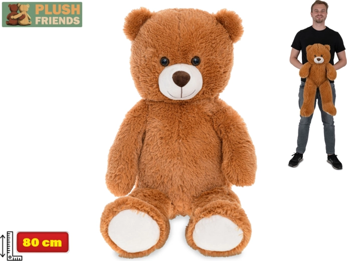 Plišani medvjedić Plush Friends 80 cm – tamnosmeđi