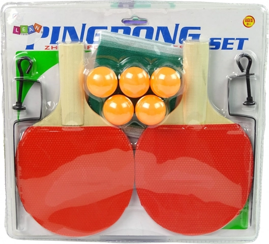 Set za Stolni Ping Pong Rekete s Mrežom 5 Loptica