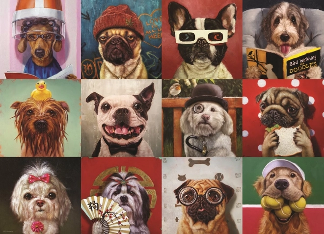 Puzzle Smiješni psi 1000 dijelova