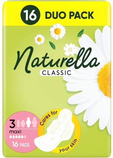 Naturella Classic Maxi ulošci s krilcima, 16 kom