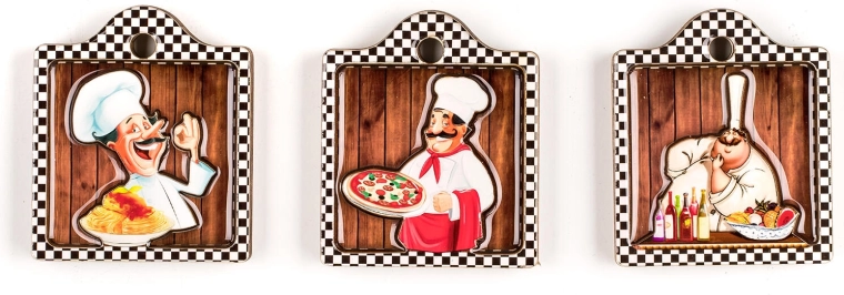 Magneti Chefs – set 3 kom, miks dekora