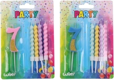 Rođendanska svijeća broj 7 s četiri svjećice