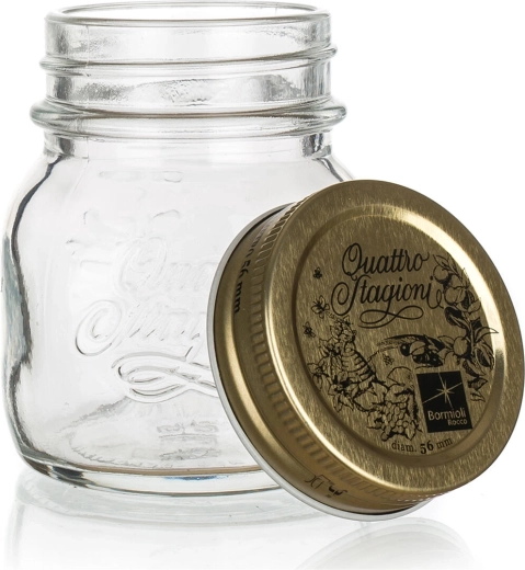 Staklenka Quattro Stagioni 0,5 l sa staklenim tijelom i metalnim poklopcem