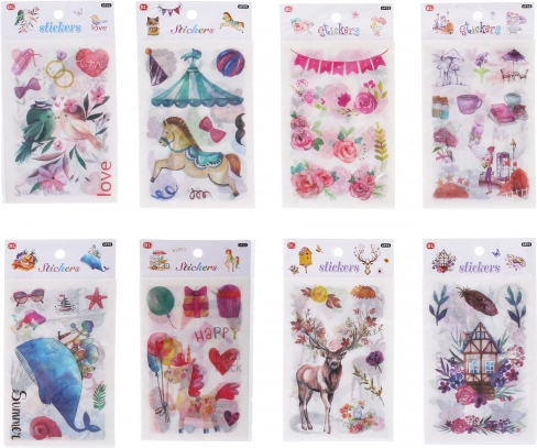 papirnate naljepnice mix motiva 18,5 × 10 cm, 6 listova