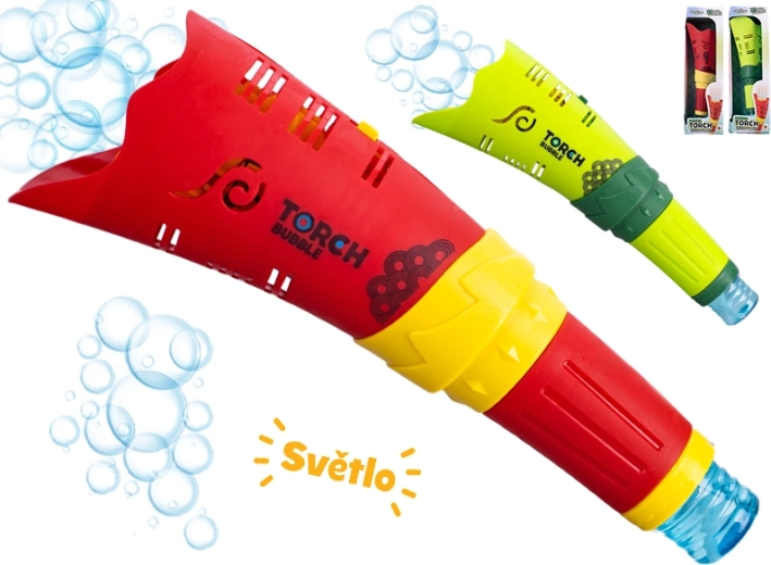 Bacač mjehurića u obliku baklje s LED efektima 26 cm