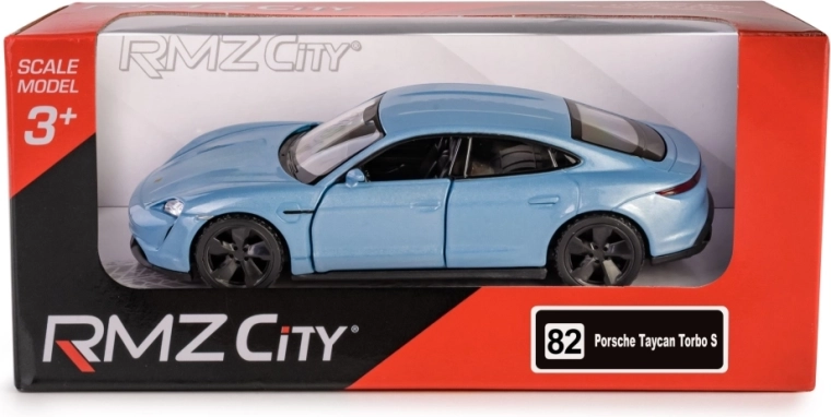Metalni model automobila PORSCHE Taycan Turbo S 2020 s pull-back pogonom – plavi (1:40)