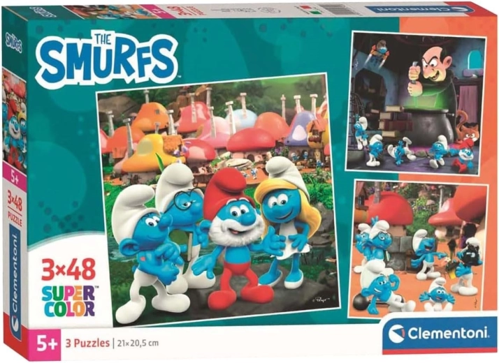 Puzzle Štrumpfovi 3×48 dijelova