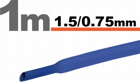 Blue heat-shrink tubing 1.5 / 0.75 mm