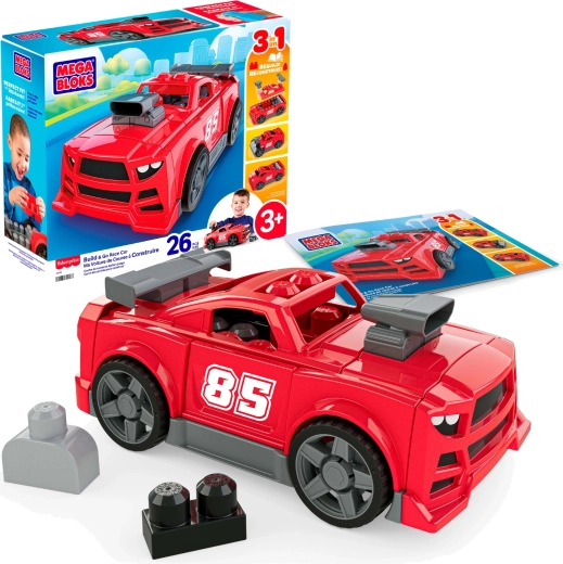 Mega Bloks 3u1 građevinski set – trkaći auto (26 dijelova)