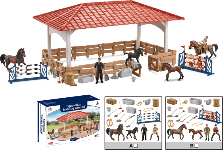 Životinje s farme – velika jahaća staza s priborom