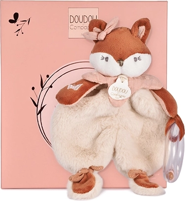 Doudou poklon set: plišana lisica Mina sa zvečkom 18 cm