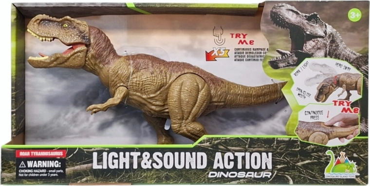 Dinosaur Tyrannosaurus rex s efektom dima, svjetlima i zvukovima