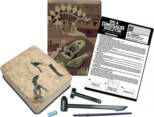 Kostur dinosaura triceratopsa – iskopna set 4M