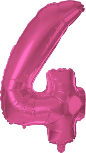 Foli balon broj 4 ružičasti 30 cm TORO