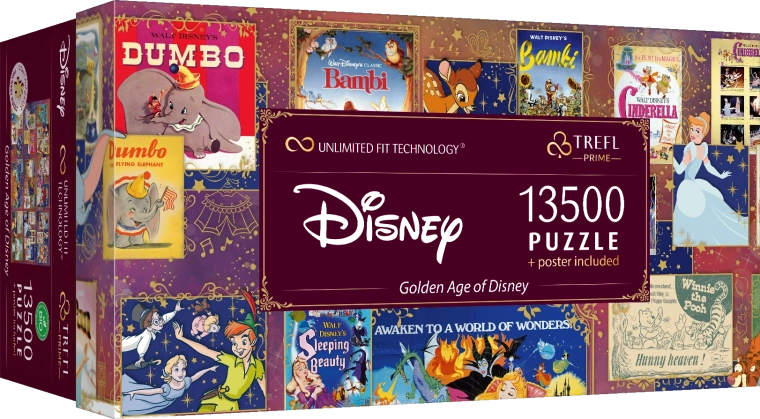 Puzzle 13500 dijelova Zlatno doba Disney