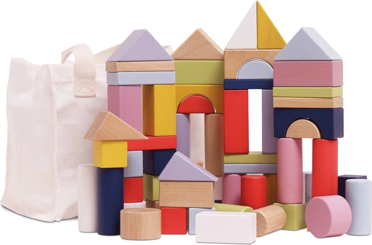 Drvene građevne kocke 60 kom Le Toy Van