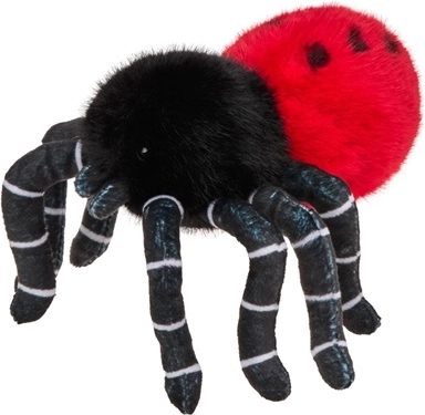 Red-and-Black Decorative Spider 15 cm