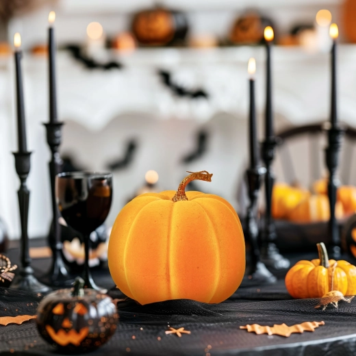 Halloween Pumpkin Decoration, Orange, 16.5 cm