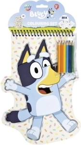 Bluey bojanke sa samoljepljivim naljepnicama i bojicama (6 kom)