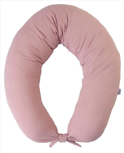 Babymatex muslin nursing pillow Moon dusty pink 260 cm