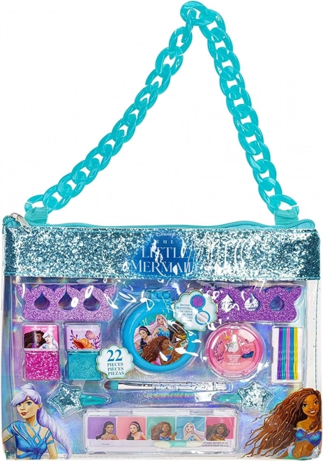 Townley Disney The Little Mermaid cosmetic set with chain handbag