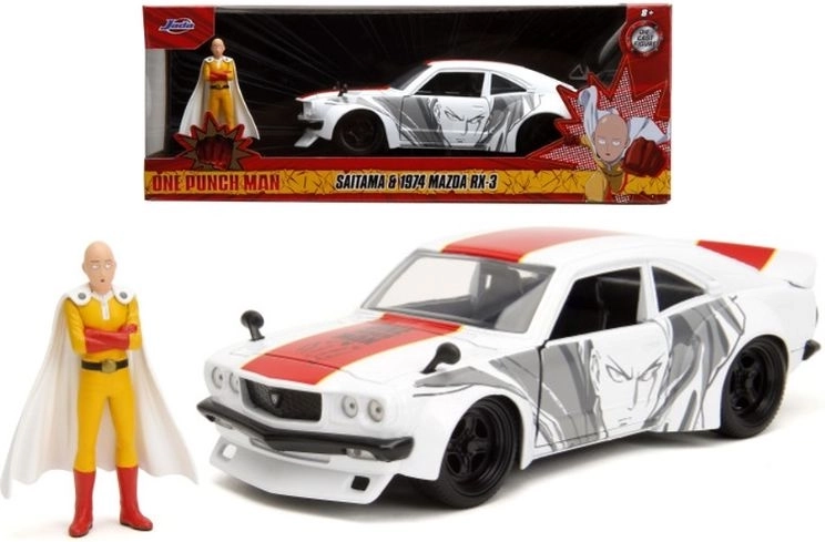 Jada One-Punch Man 1974 Mazda RX-3 1:24 s figuricom Saitame