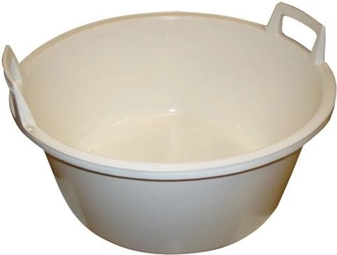 Plastična kada s ručkama 49 cm, bijela, 25 l