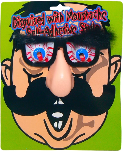 Smiješne naočale s velikim nosom i čupavim obrvama