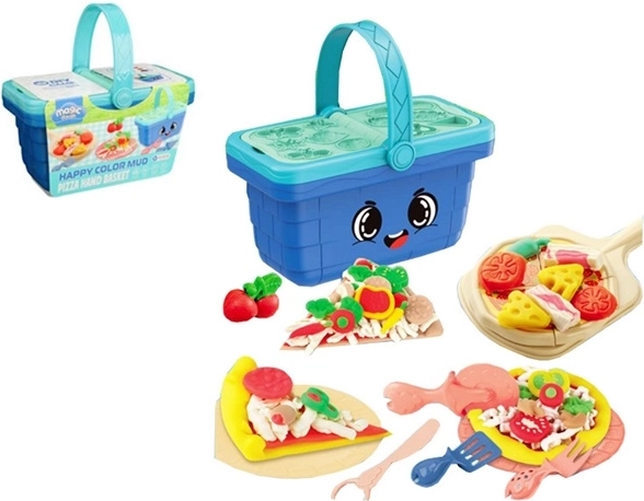 Kreativni set s plastelinom u piknik-košari