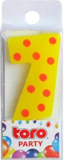 Tortna svjećica broj 7 TORO za zabadanje 4,5 cm