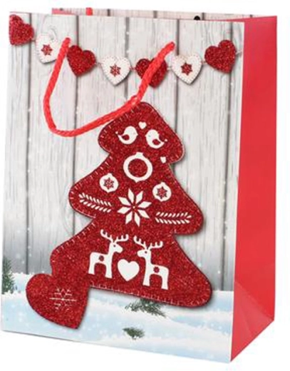 Papirnata božićna poklon-vrećica Toro 23 × 18 × 10 cm, miješani motivi