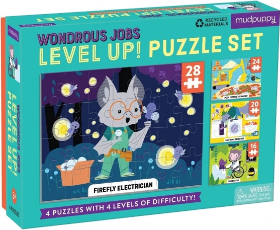 Mudpuppy Level Up! čudesna zanimanja – dječje puzzle 4u1