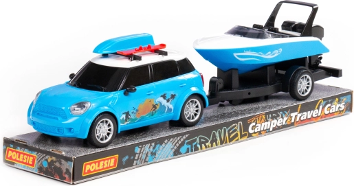 Auto Cruise s brodom na prikolici