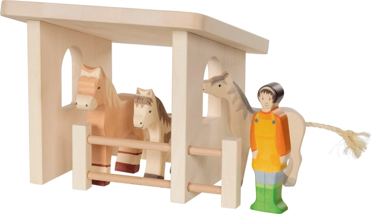 Wooden Shelter for Animal Figures