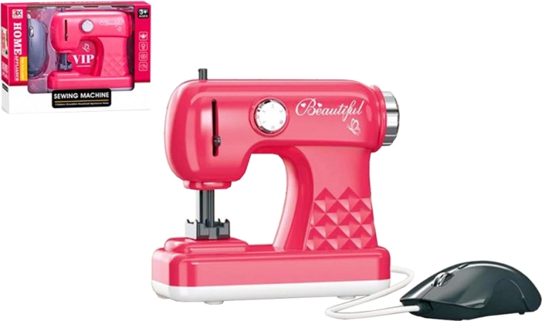 Ružičasta dječja šivaća mašinica sa svjetlom