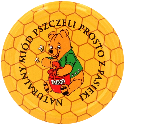 Set poklopaca za konzerviranje 82 mm s motivom saća i medvjedića, 10 kom