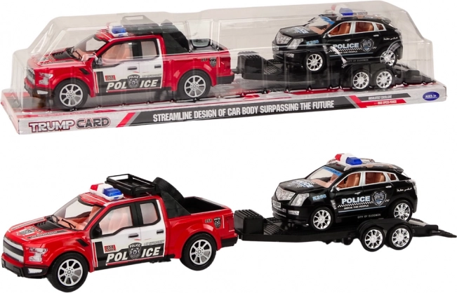 Policijski pickup s prikolicom Policijski set terenskih vozila