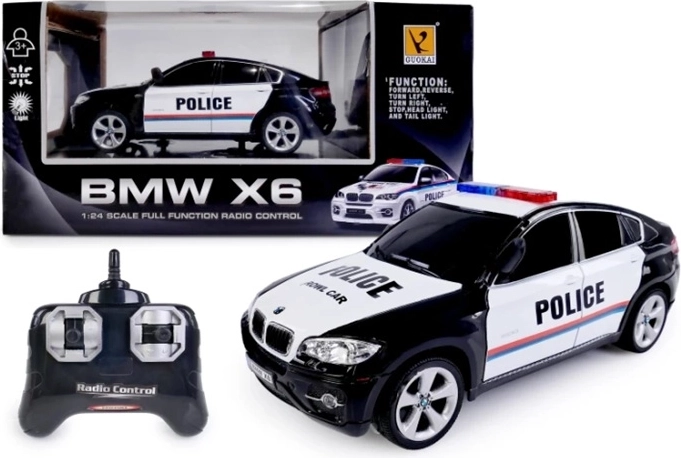 Remote-controlled police car in the style of a BMW X6