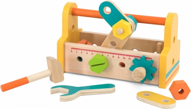 Drvena kutija s alatom za male majstore