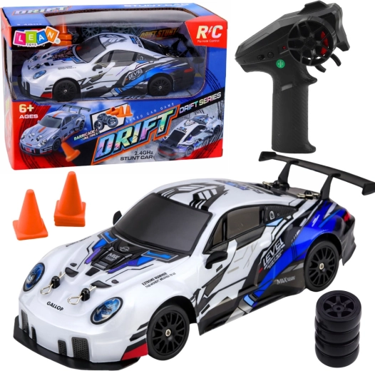 RC driftovski auto 1:24, 2.4 GHz, 4WD, LED – plavi