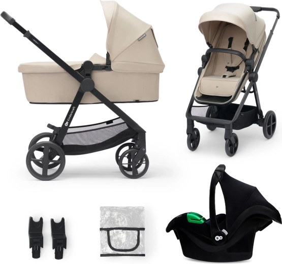 Kinderkraft kombinirana kolica 3u1 Newly sand beige s autosjedalicom Mink Pro