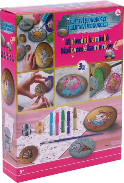 Oslikavanje kamenčića – svjetlucavi jednorog