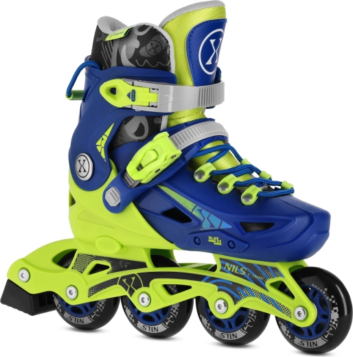 Children's Adjustable Inline Skates NILS Extreme Blaze Blue – M (35-38)